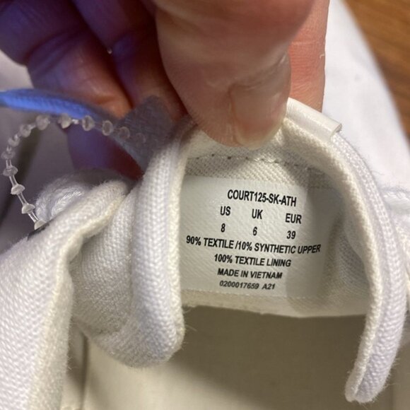 Polo Ralph Lauren Women’s White Canvas Tennis Shoes Sz 8.  No box. - Picture 5 of 7